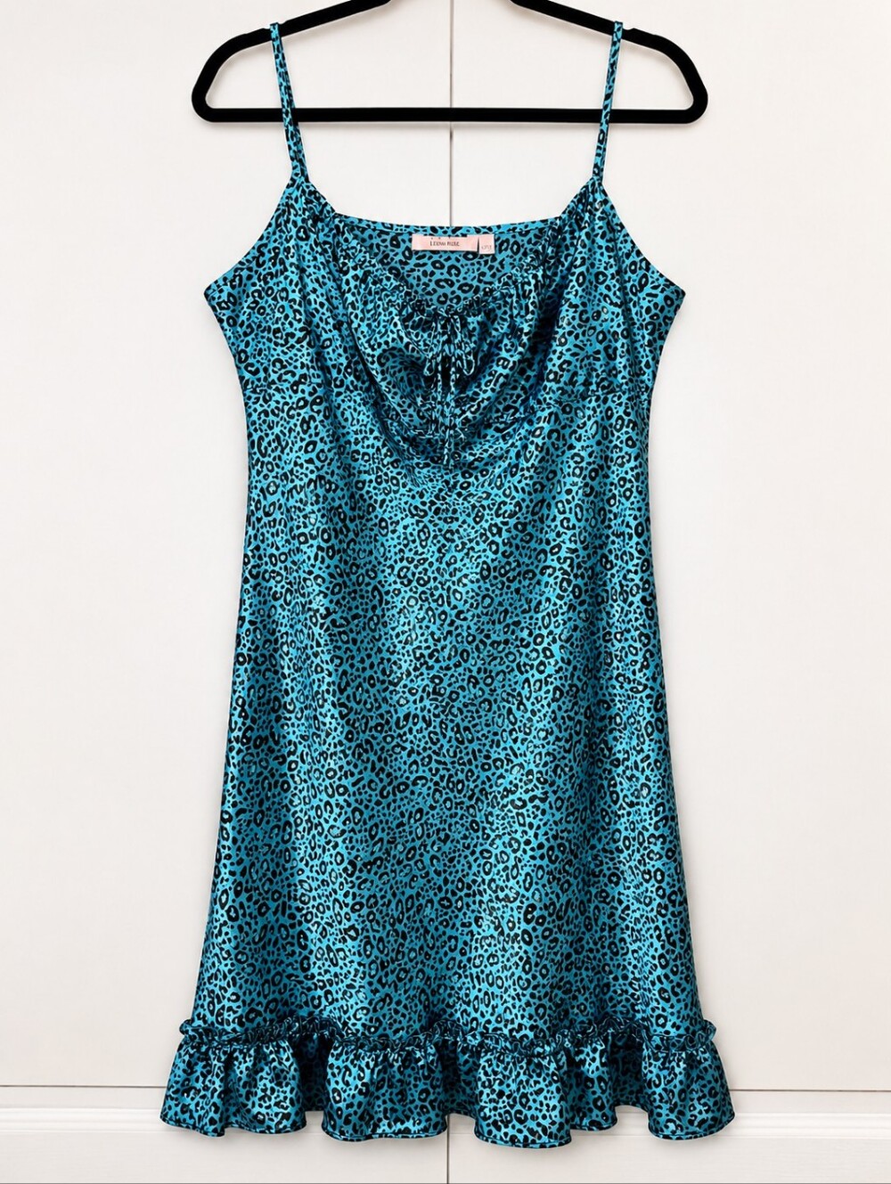La Vie en Rose Y2K Inspired Satin Style Leopard Print Slip Dress/Nightie – XL